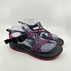 Chaco Youth Ecotread Sport Sandals Black Purple ZX1 Sz 6Y J190058 Strappy Hiking